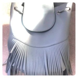 Baby blue boho backpack